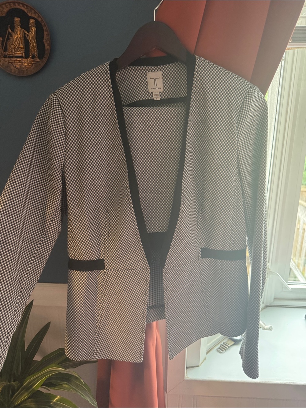 RW&CO. Blazer and skirt suit - Black and White Houndstooth